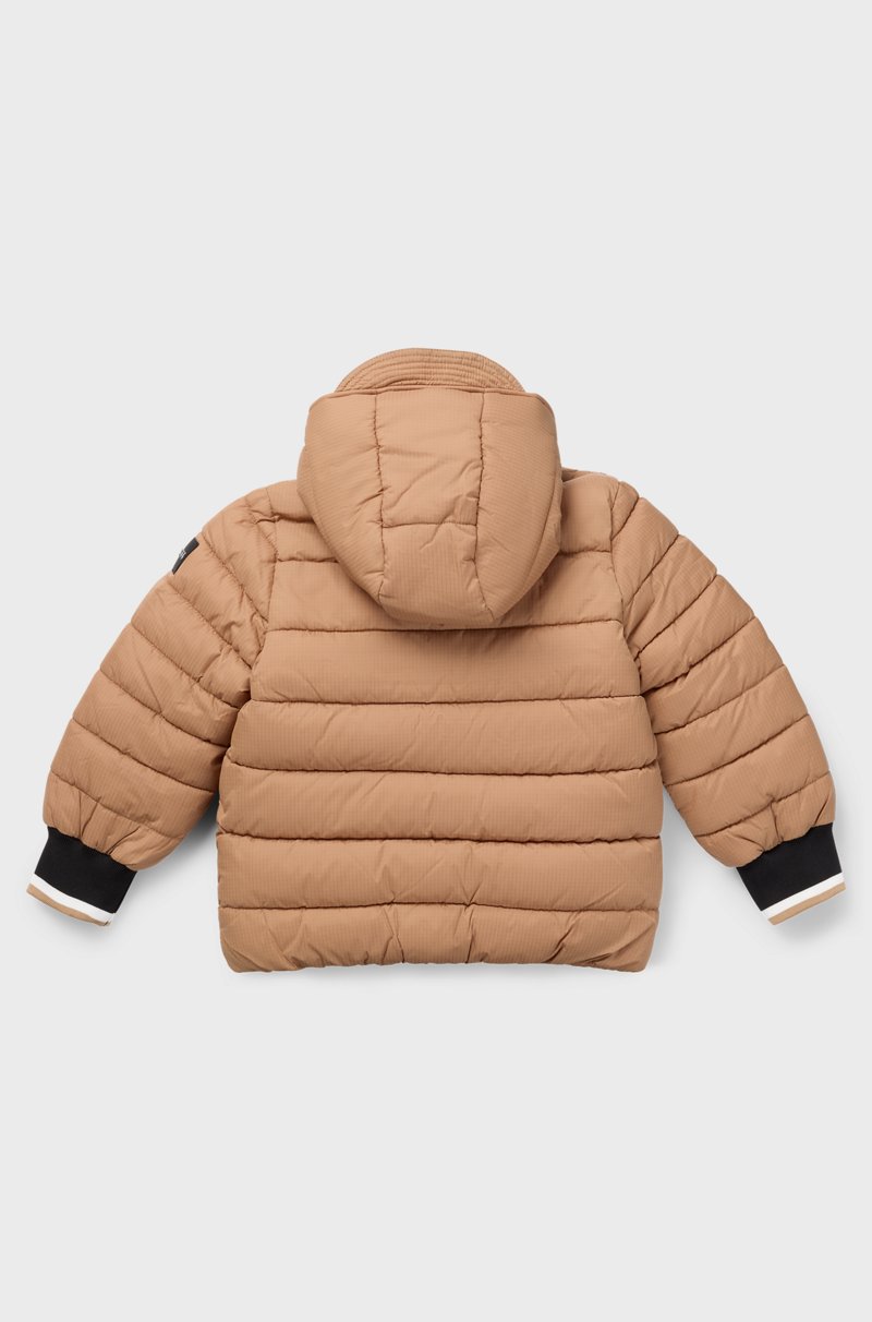 Hugo Boss Chaqueta acolchada para niños con insignia de logo de efecto goma En oferta