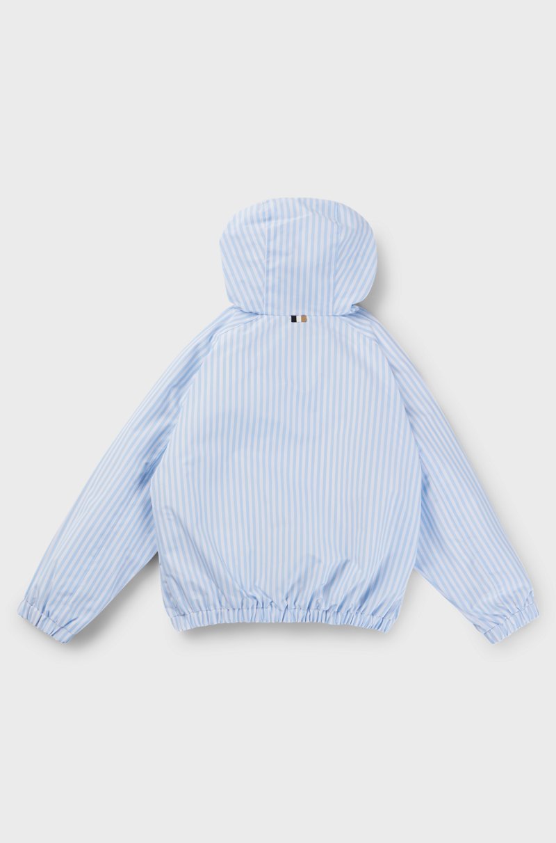 Hugo Boss Chubasquero para niños con capucha rayas y logo estampado Libre de impuestos