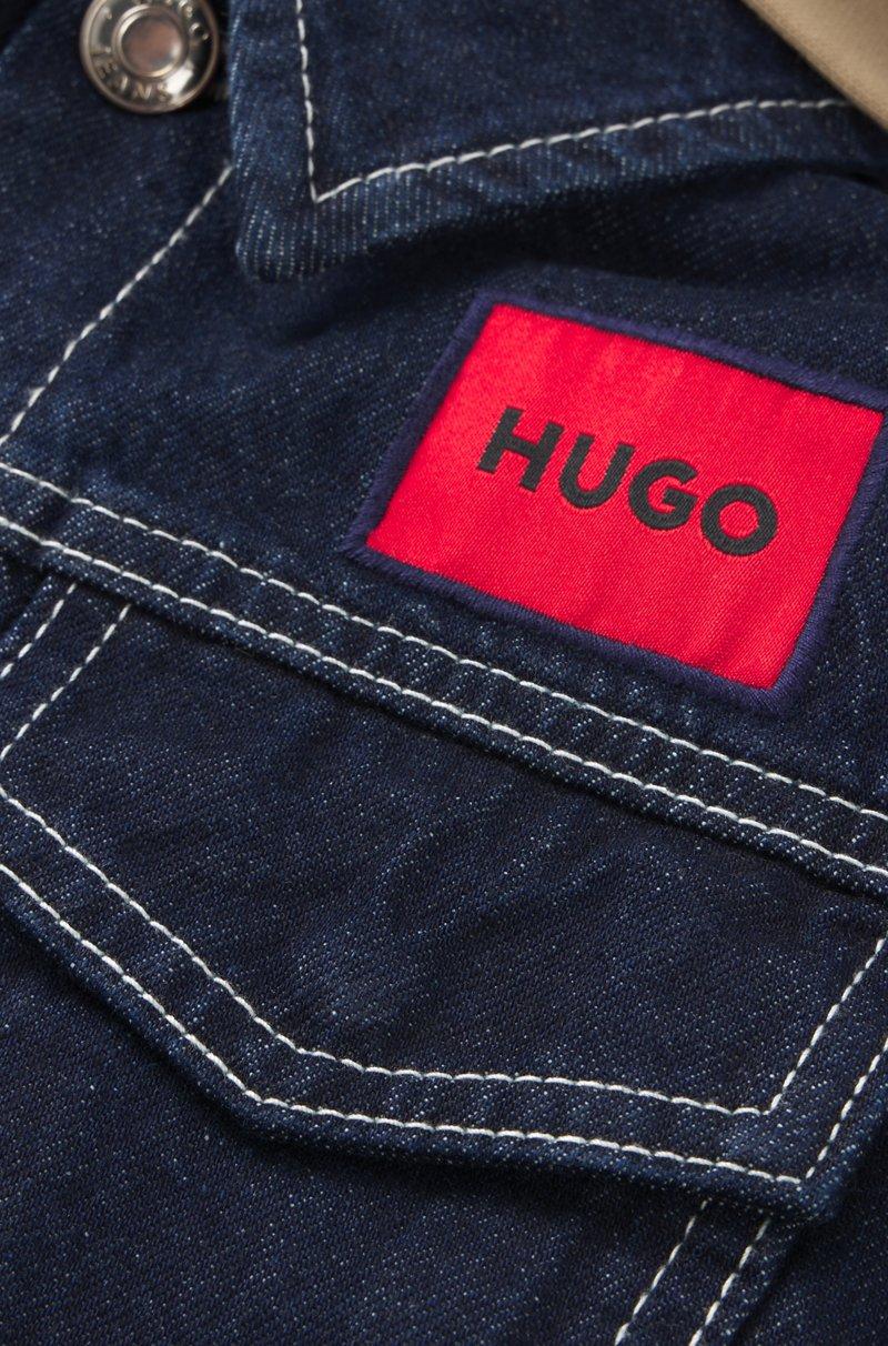Hugo Boss Cazadora vaquera para niños con capucha extraíble de forro polar Descuentos del mes