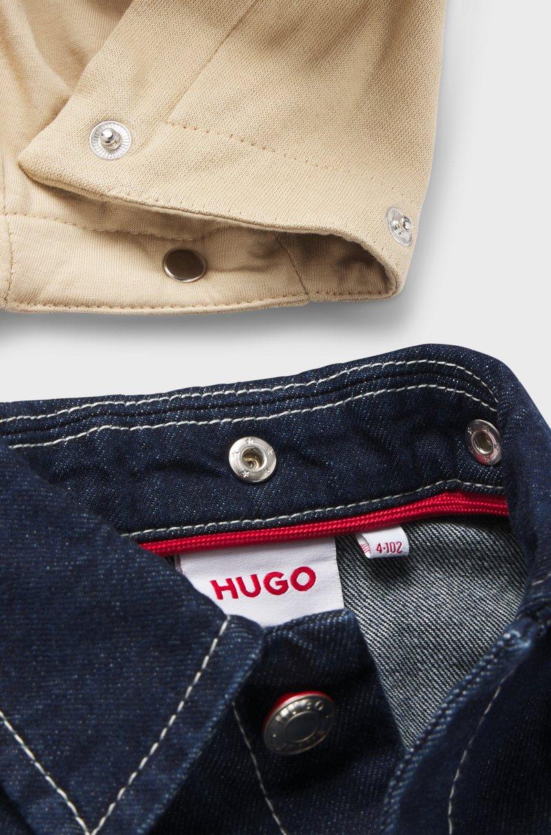 Hugo Boss Cazadora vaquera para niños con capucha extraíble de forro polar Descuentos del mes