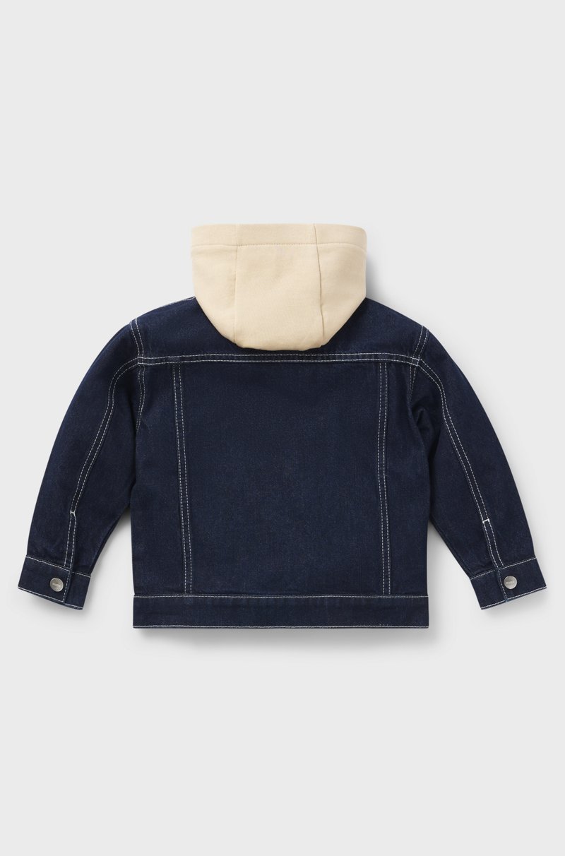 Hugo Boss Cazadora vaquera para niños con capucha extraíble de forro polar Descuentos del mes