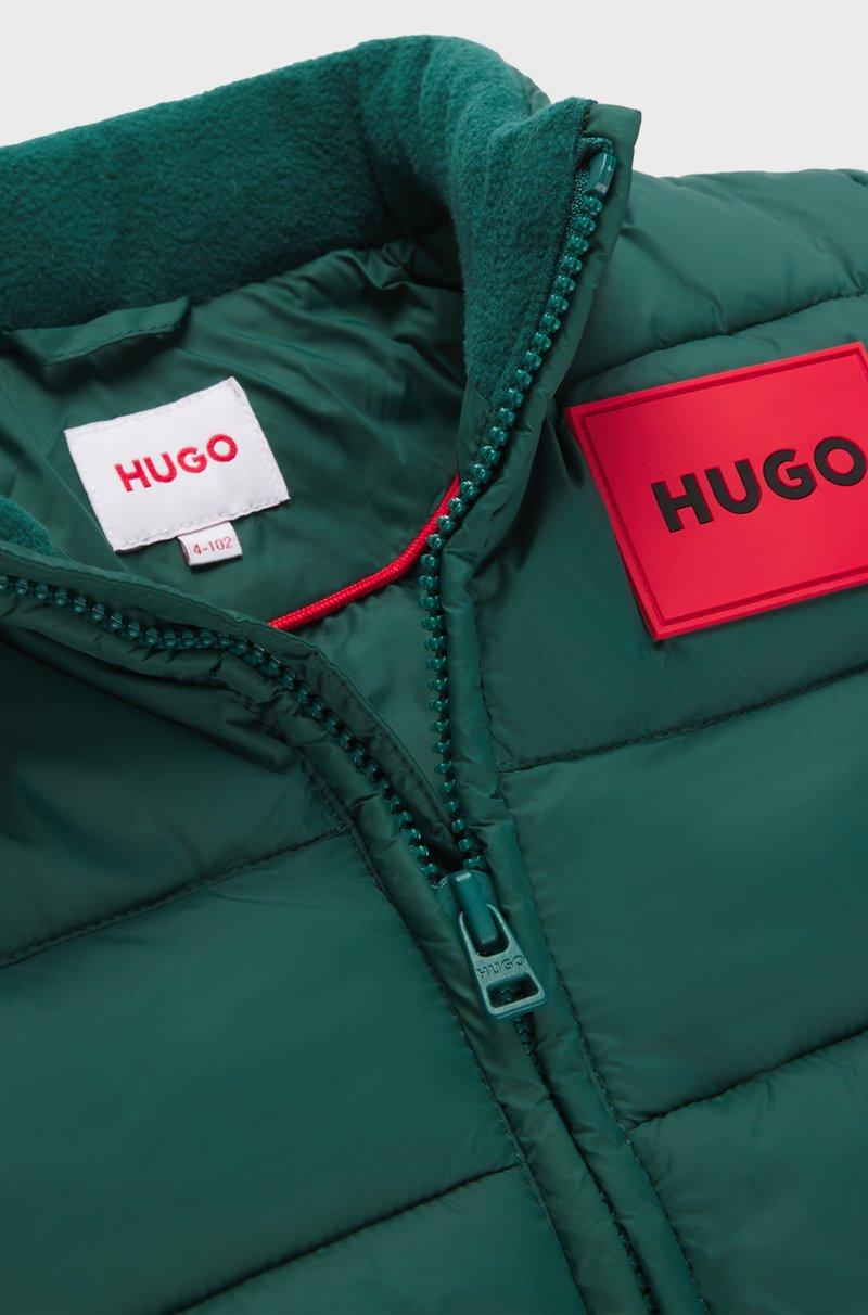 Hugo Boss Chaqueta acolchada repelente al agua con capucha oculta para niños Descuento por venta flash