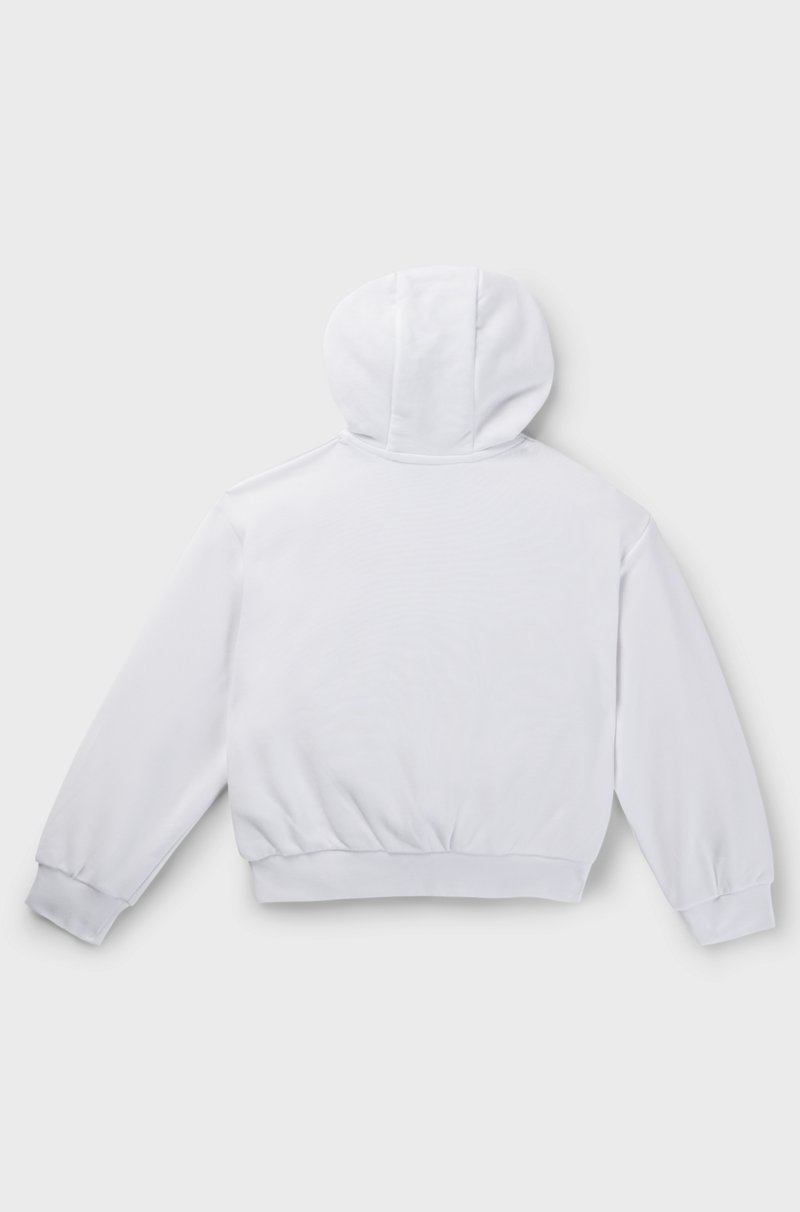 Hugo Boss Sudadera con capucha de forro polar para niños con detalles de la marca Precio ultrabajo