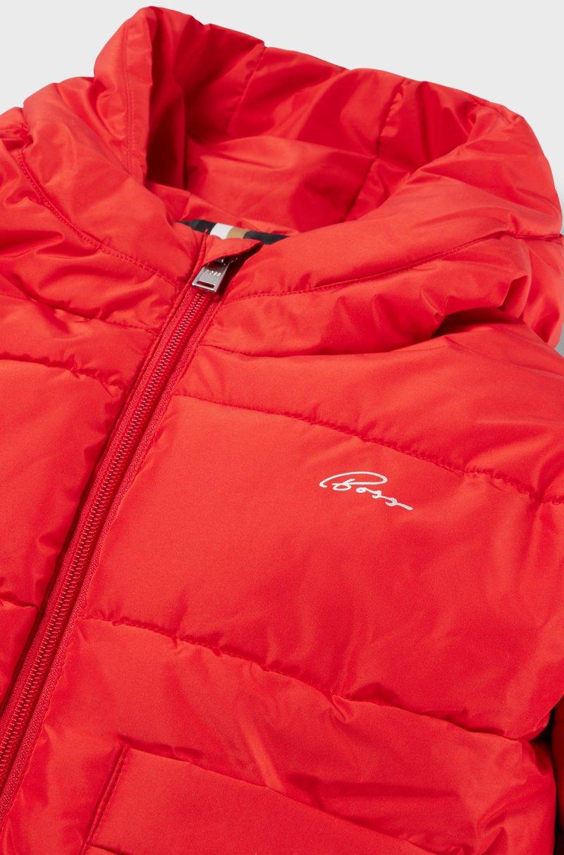 Hugo Boss Cazadora con capucha para niños con logos grabados y estampados 2025