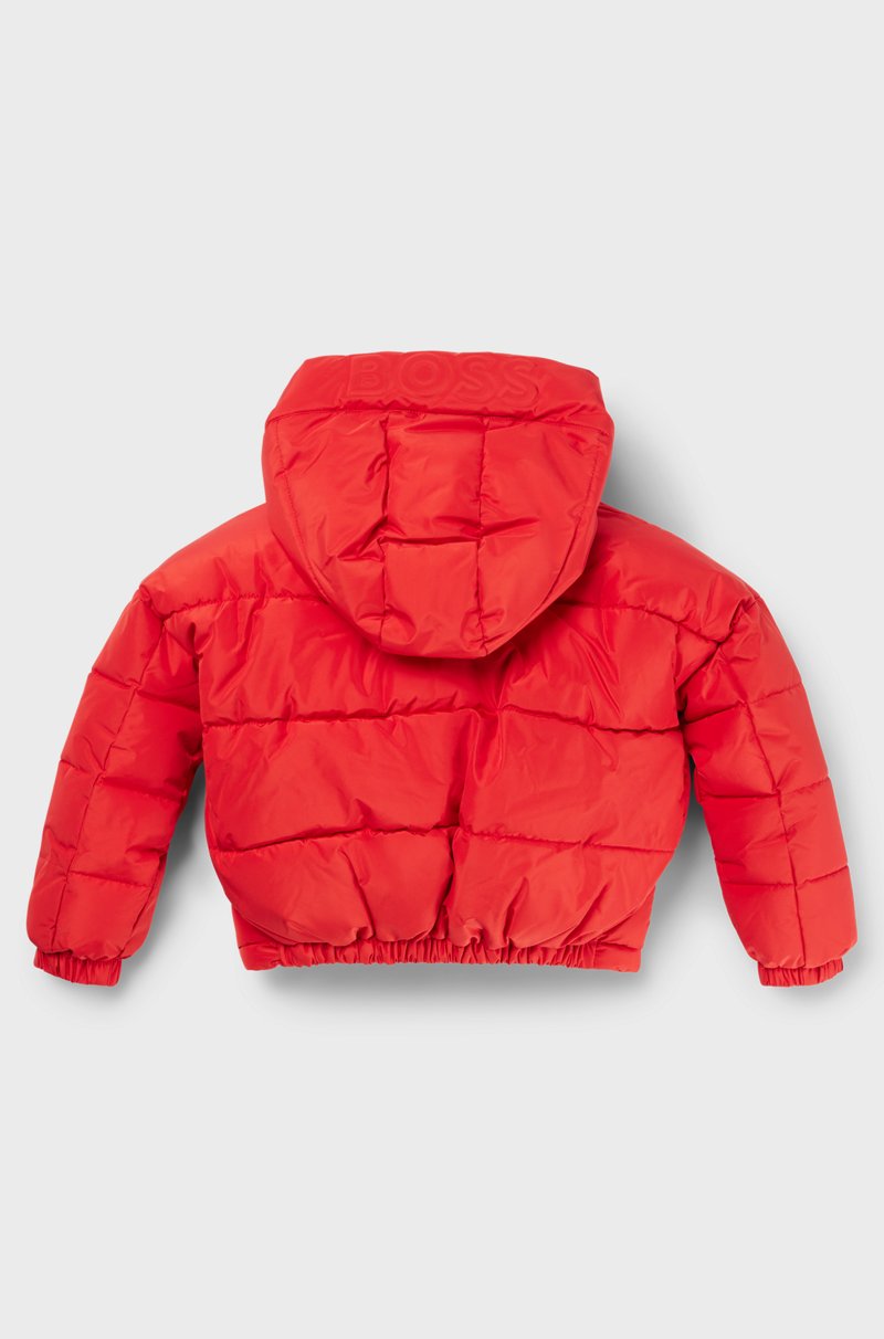Hugo Boss Cazadora con capucha para niños con logos grabados y estampados 2025
