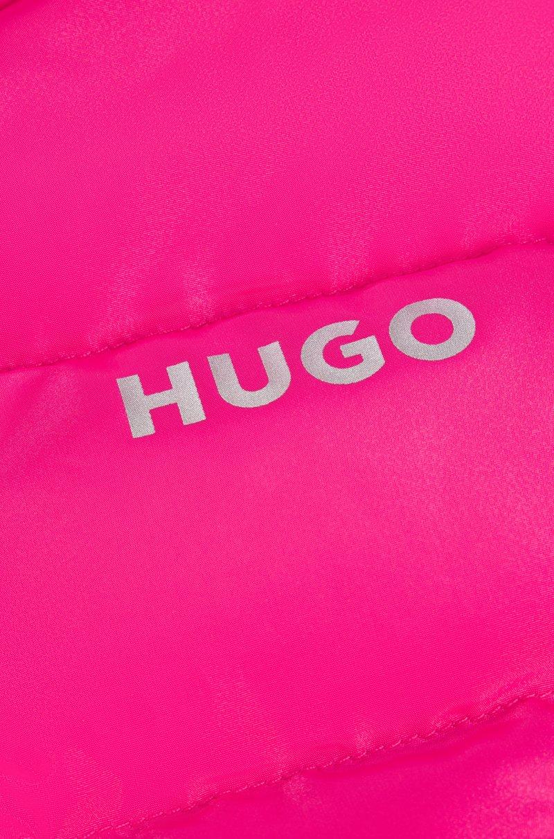 Hugo Boss Chaqueta acolchada con capucha para niños con un logo estampado brillante En línea