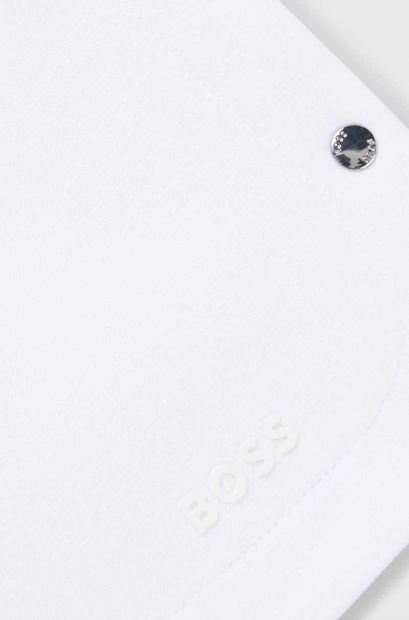 Hugo Boss Falda para niñas en algodón con logos grabados en los botones automáticos Venta caliente