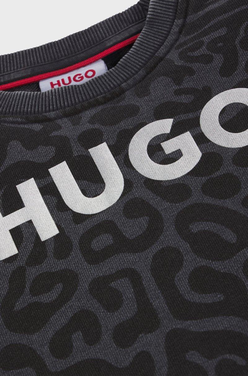 Hugo Boss Sudadera para niños con estampado de guepardo y cremallera trasera Rebajas de fábrica