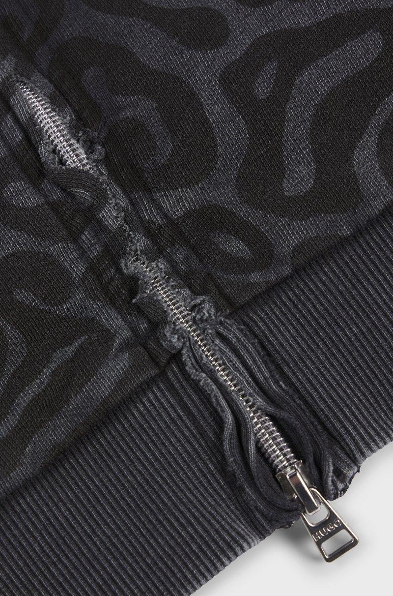 Hugo Boss Sudadera para niños con estampado de guepardo y cremallera trasera Rebajas de fábrica