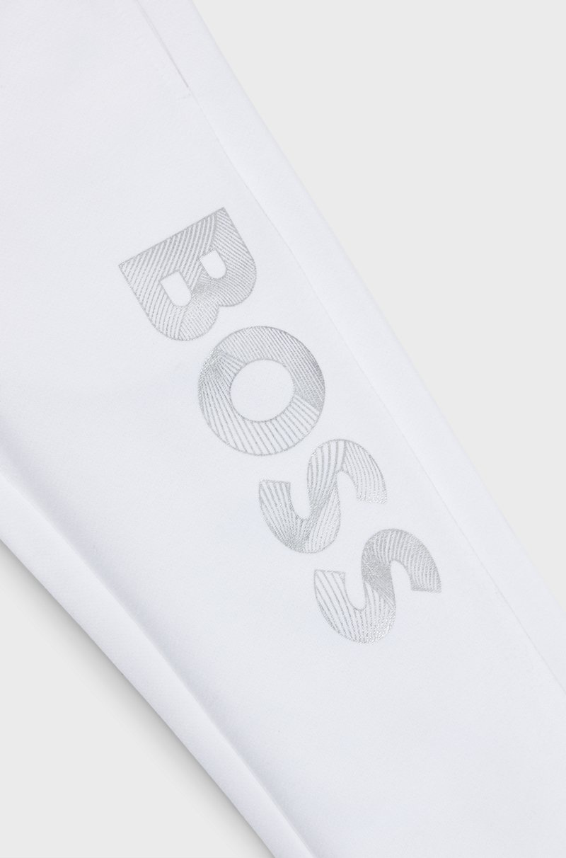 Hugo Boss Pantalones de chándal para niños con puños en los bajos y logo estampado Ventas relámpago