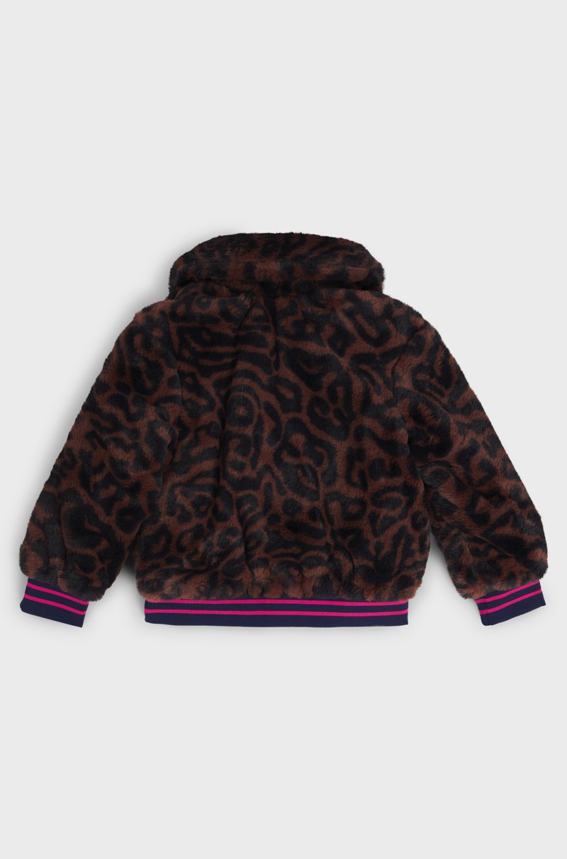 Hugo Boss Chaqueta de imitación de piel para niños con estampado de guepardo Tienda