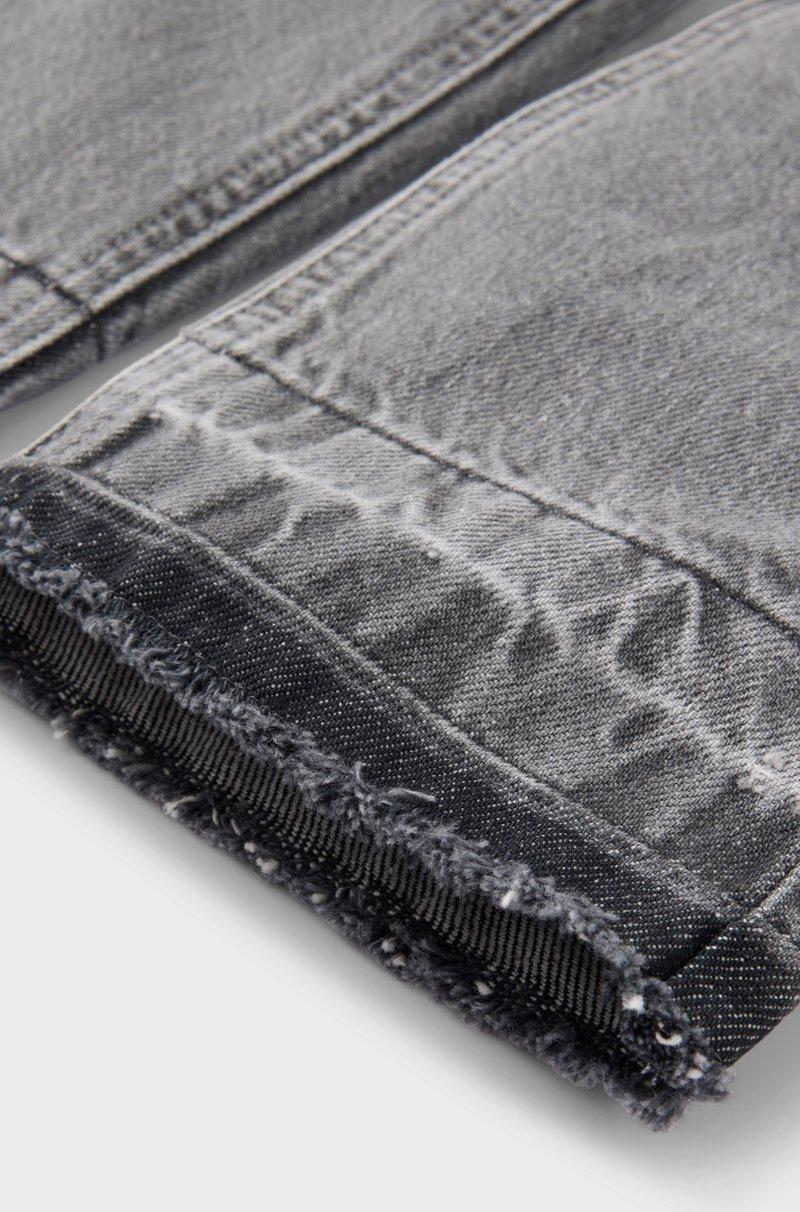 Hugo Boss Vaqueros relaxed fit para niños en denim gris de algodón Tienda