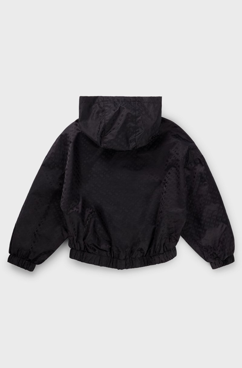 Hugo Boss Cazadora cortavientos para niños con capucha y estampado de monogramas Rebajas online