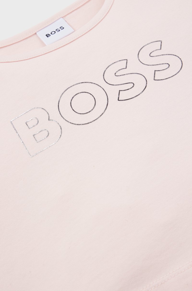 Hugo Boss Camiseta oversize fit para niños en algodón elástico con logo de diseño Últimos 3 días