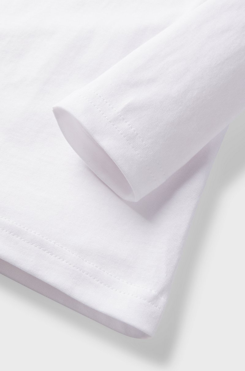 Hugo Boss Camiseta de manga larga de algodón para niños con logo de efecto reluciente COMPRAR AHORA