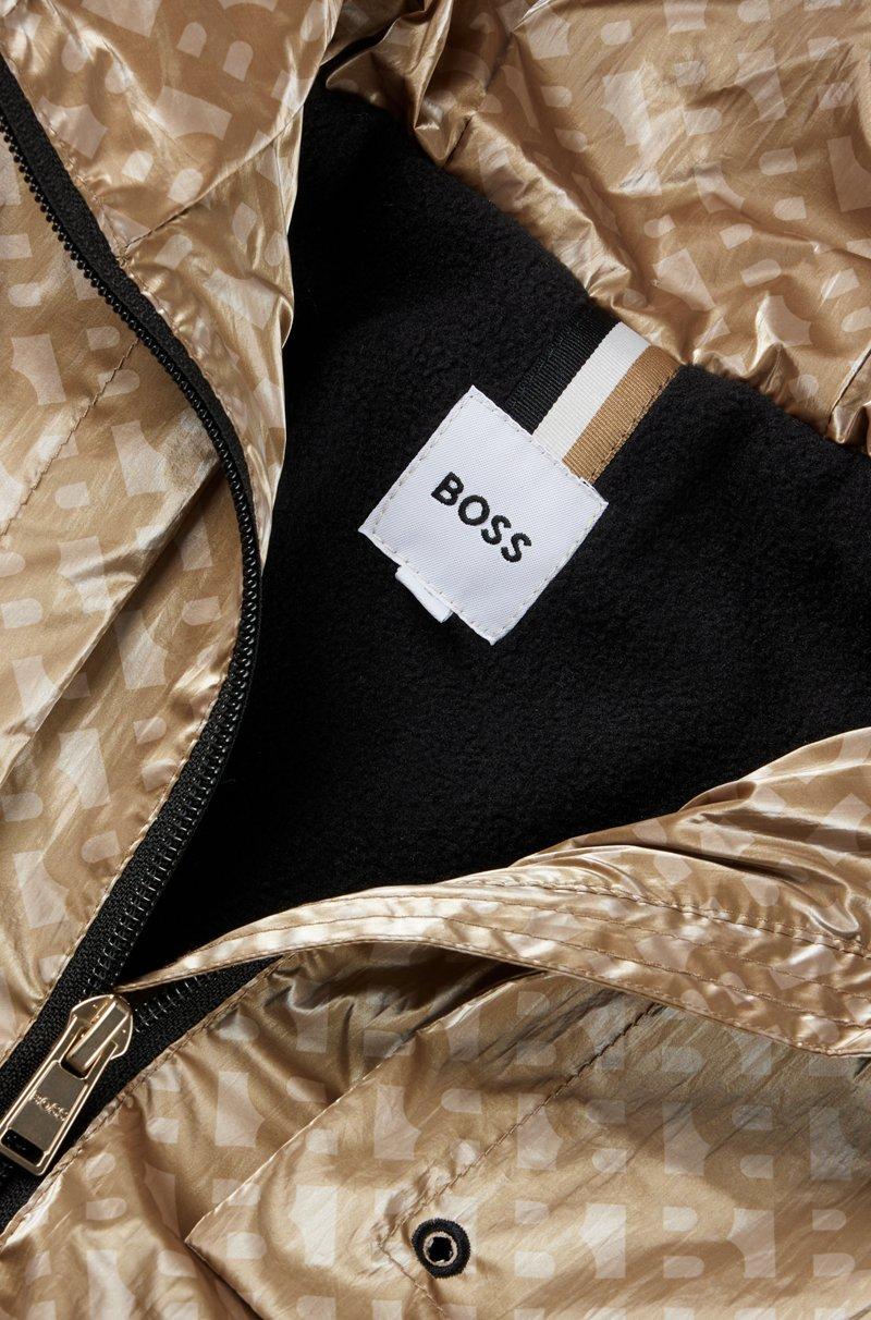Hugo Boss Cazadora cortavientos con capucha para niños con estampado de monograma Último día
