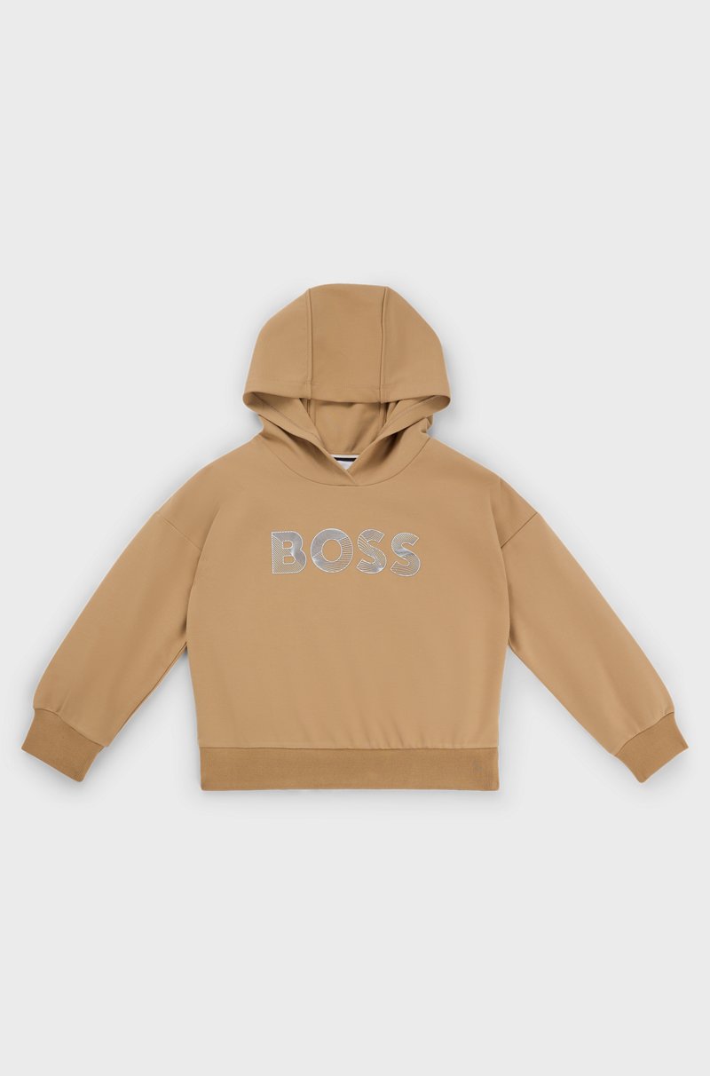 Hugo Boss Sudadera con capucha en tejido elástico con logo estampado para niños