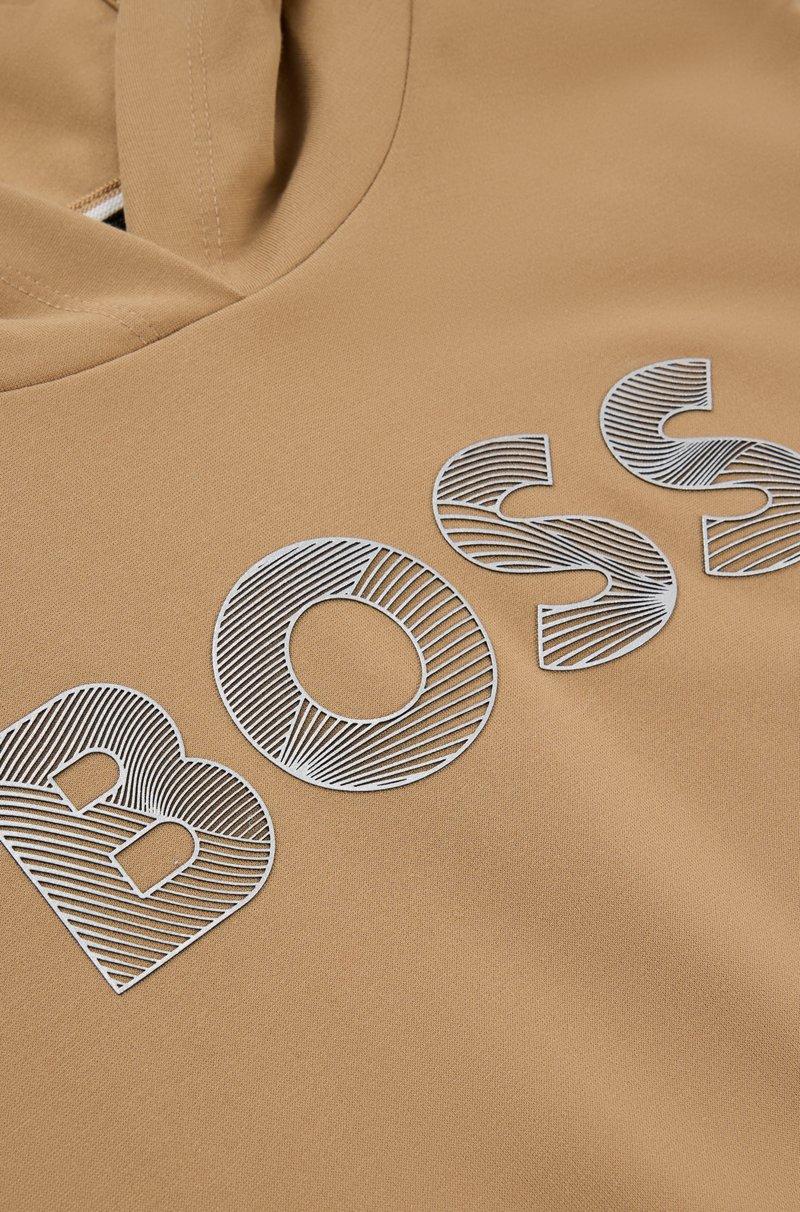 Hugo Boss Sudadera con capucha en tejido elástico con logo estampado para niños Precio de fábrica