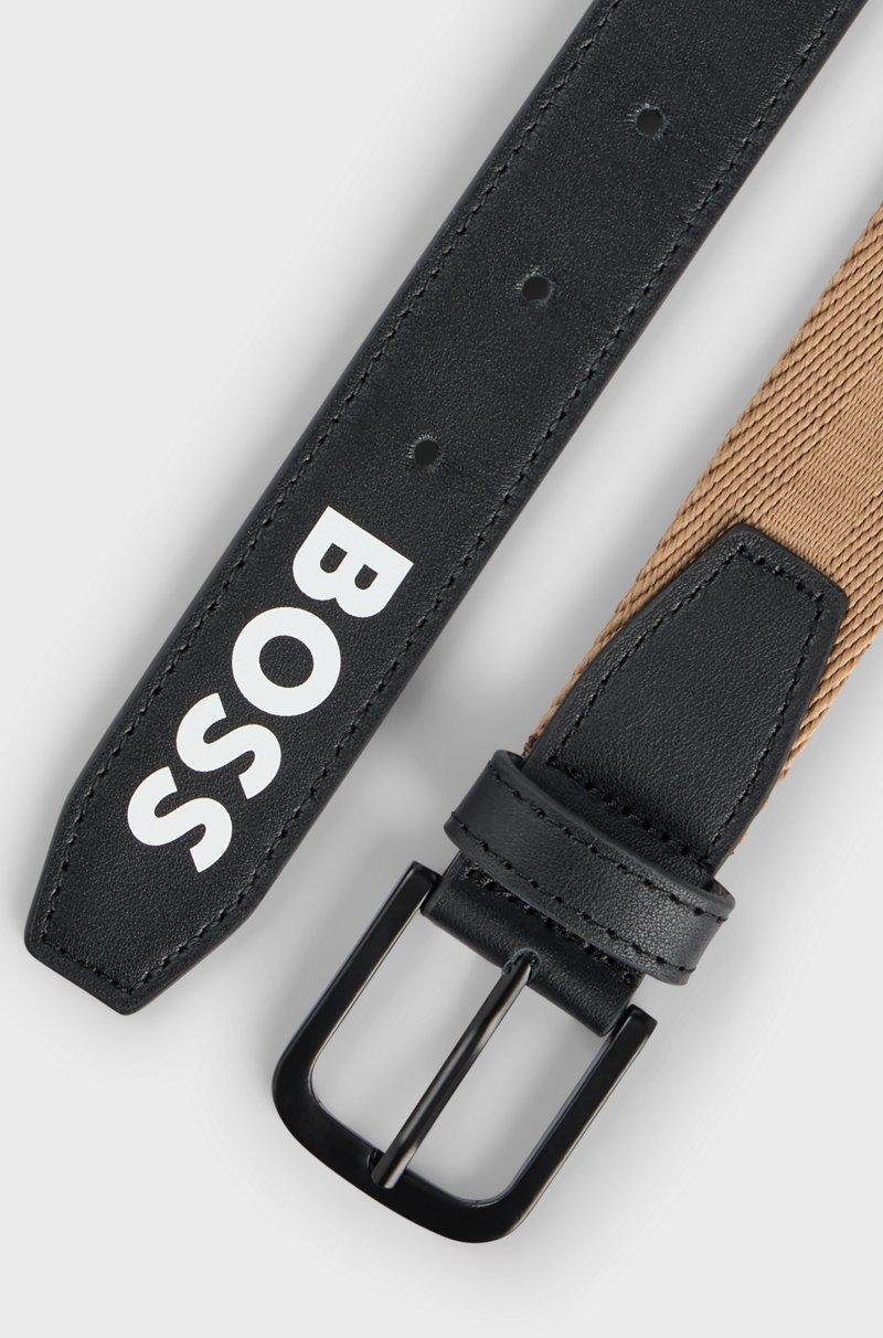 Hugo Boss Cinturón reversible en piel lisa y con textura para niños Oferta exclusiva