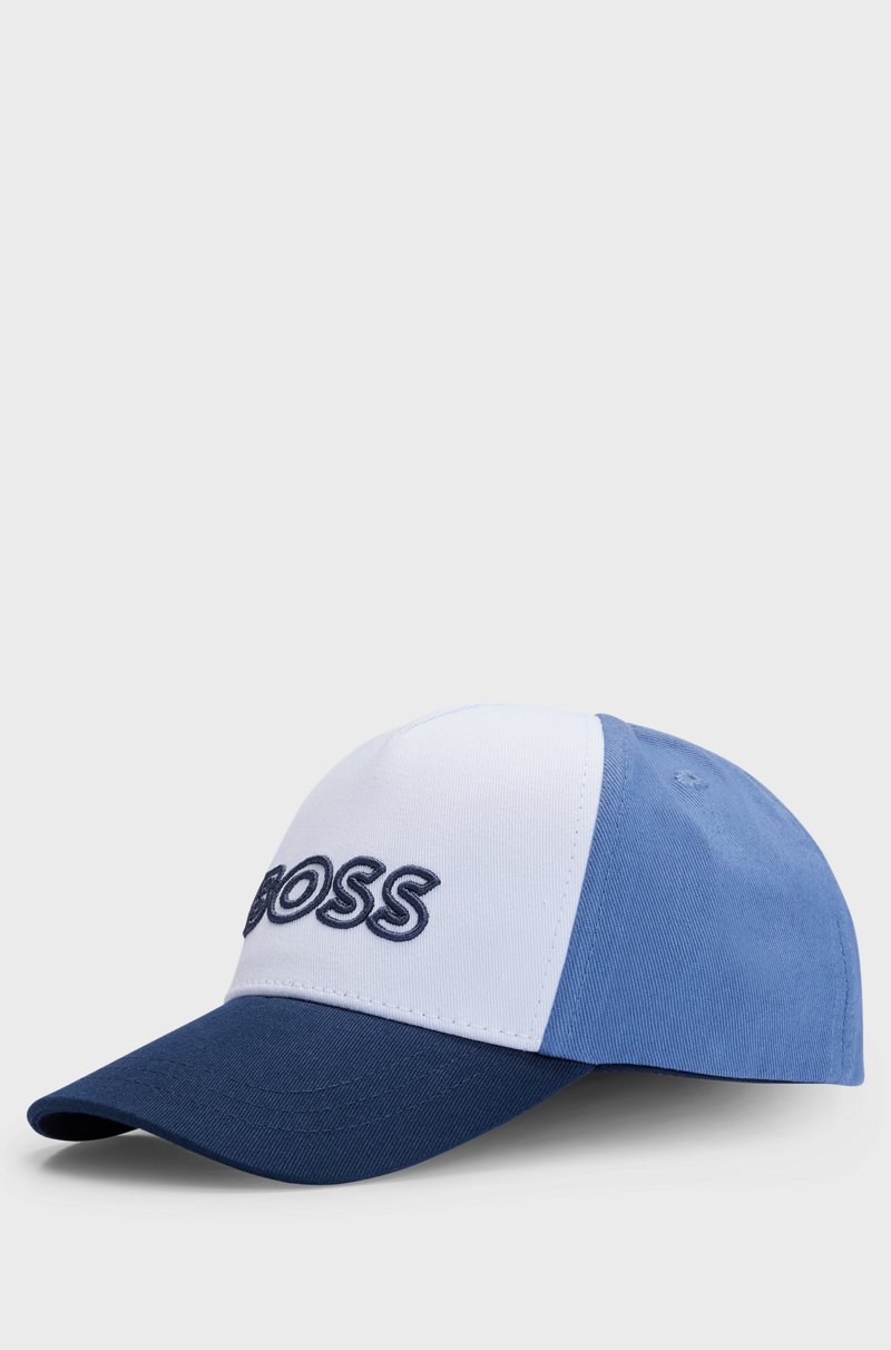 Hugo Boss Gorra para niños en sarga de algodón con logo estampado Última moda