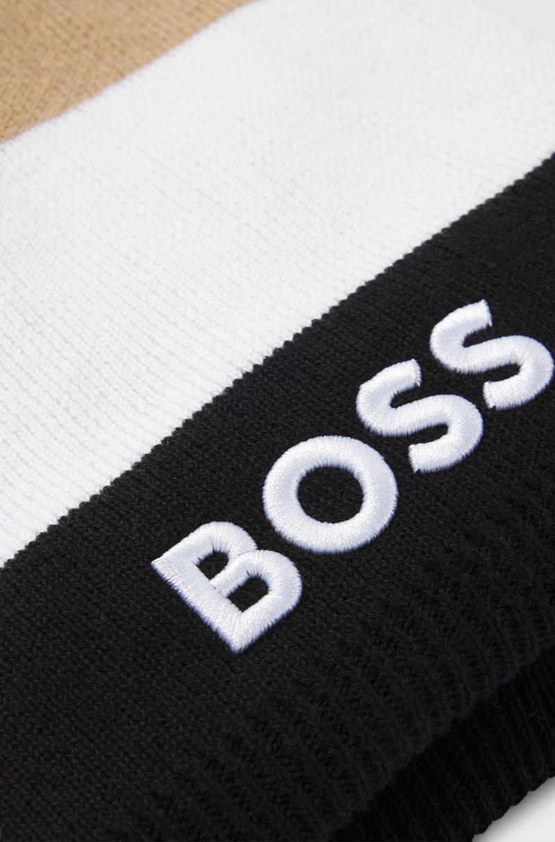 Hugo Boss Braga de cuello para niños con rayas de la marca y logo bordado En línea