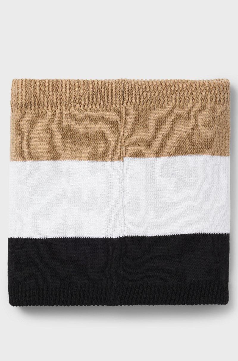 Hugo Boss Braga de cuello para niños con rayas de la marca y logo bordado En línea