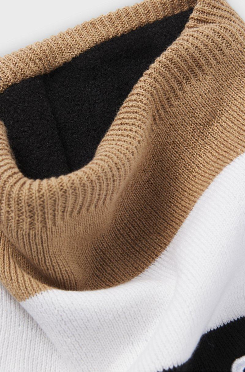 Hugo Boss Braga de cuello para niños con rayas de la marca y logo bordado En línea