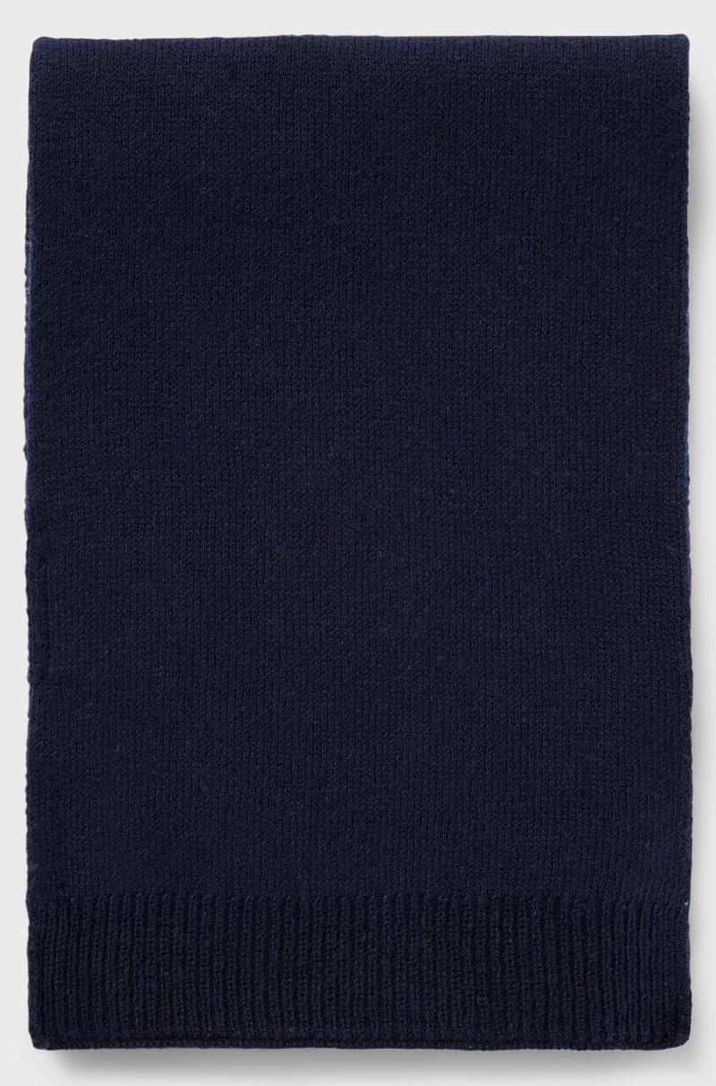 Hugo Boss Bufanda de algodón de punto para niños con logo en contraste tejido en jacquard Outlet
