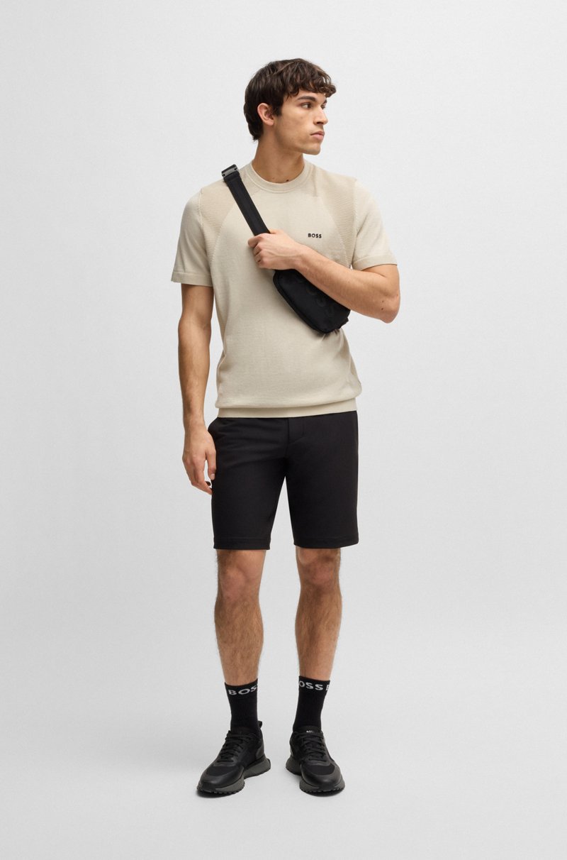 Hugo Boss Camiseta activa de algodón con diferentes estructuras Gran oferta