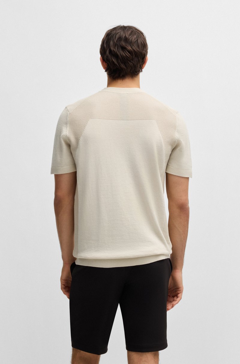 Hugo Boss Camiseta activa de algodón con diferentes estructuras Gran oferta