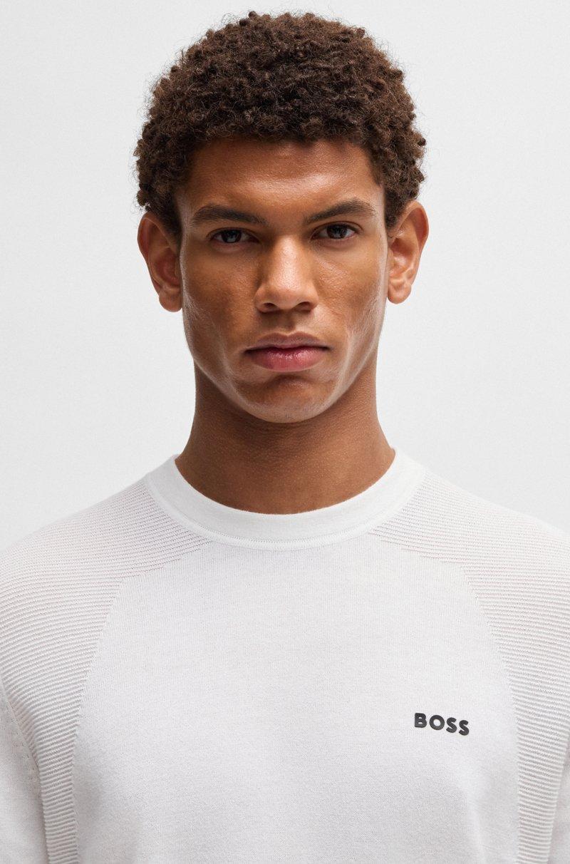 Hugo Boss Jersey regular fit de algodón con detalle de logo estampado Los más vendidos