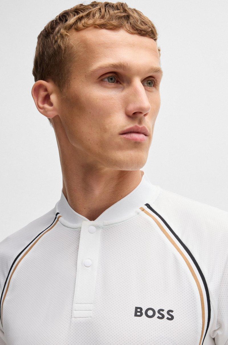 Hugo Boss Polo slim fit deportivo de malla superelástica Ventas relámpago