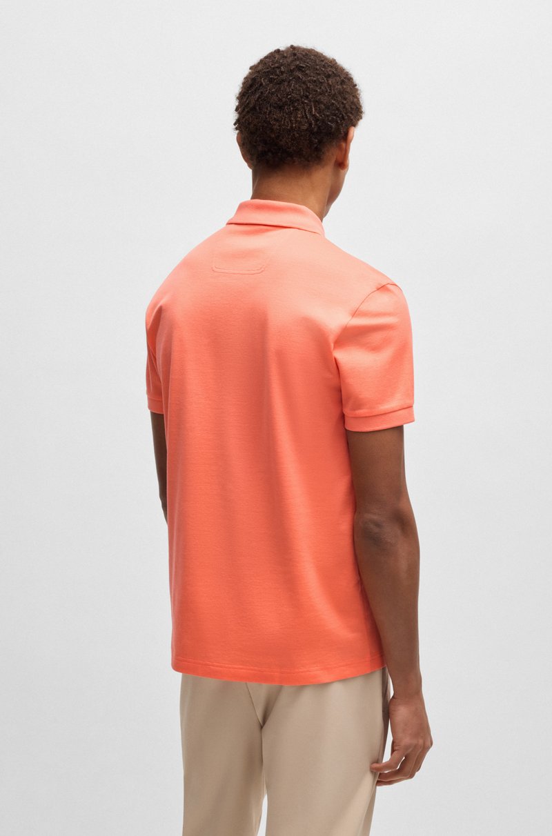 Hugo Boss Polo de algodón estructurado con cuello con cremallera Descuento