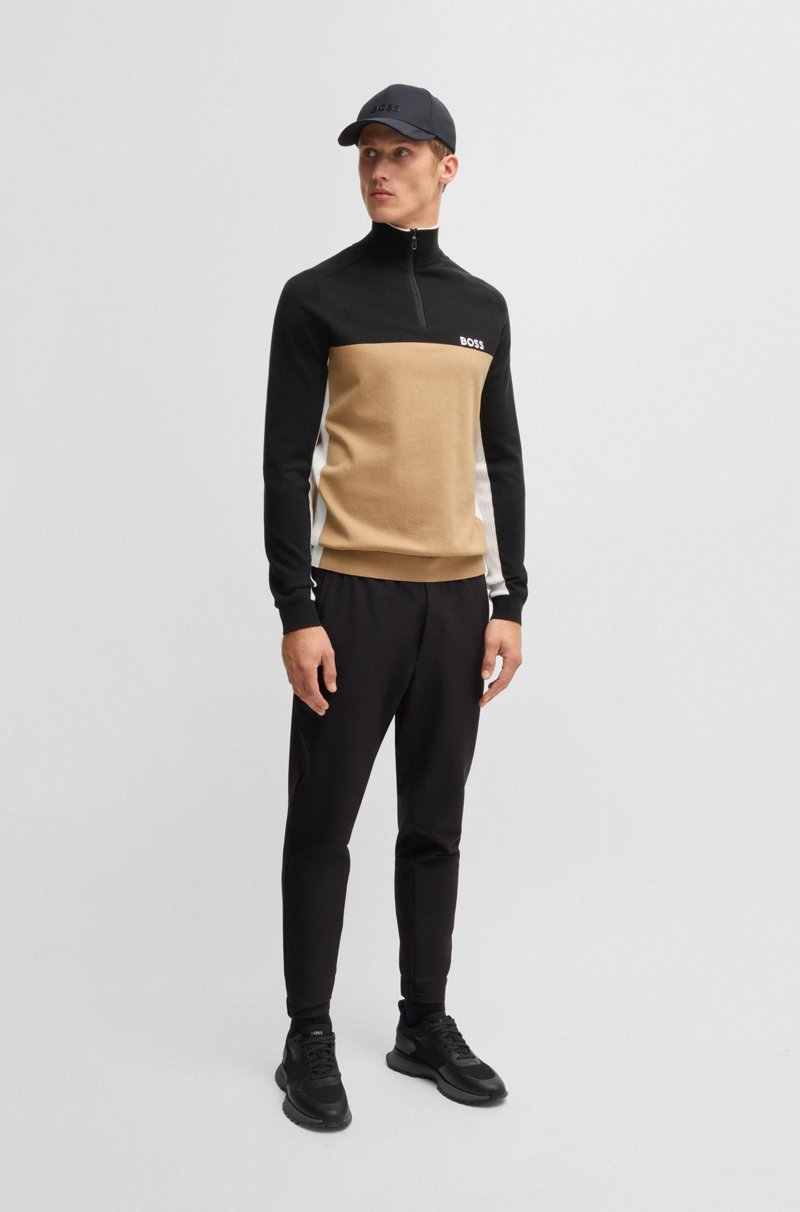 Hugo Boss Jersey regular fit de algodón con bloques de color Tienda