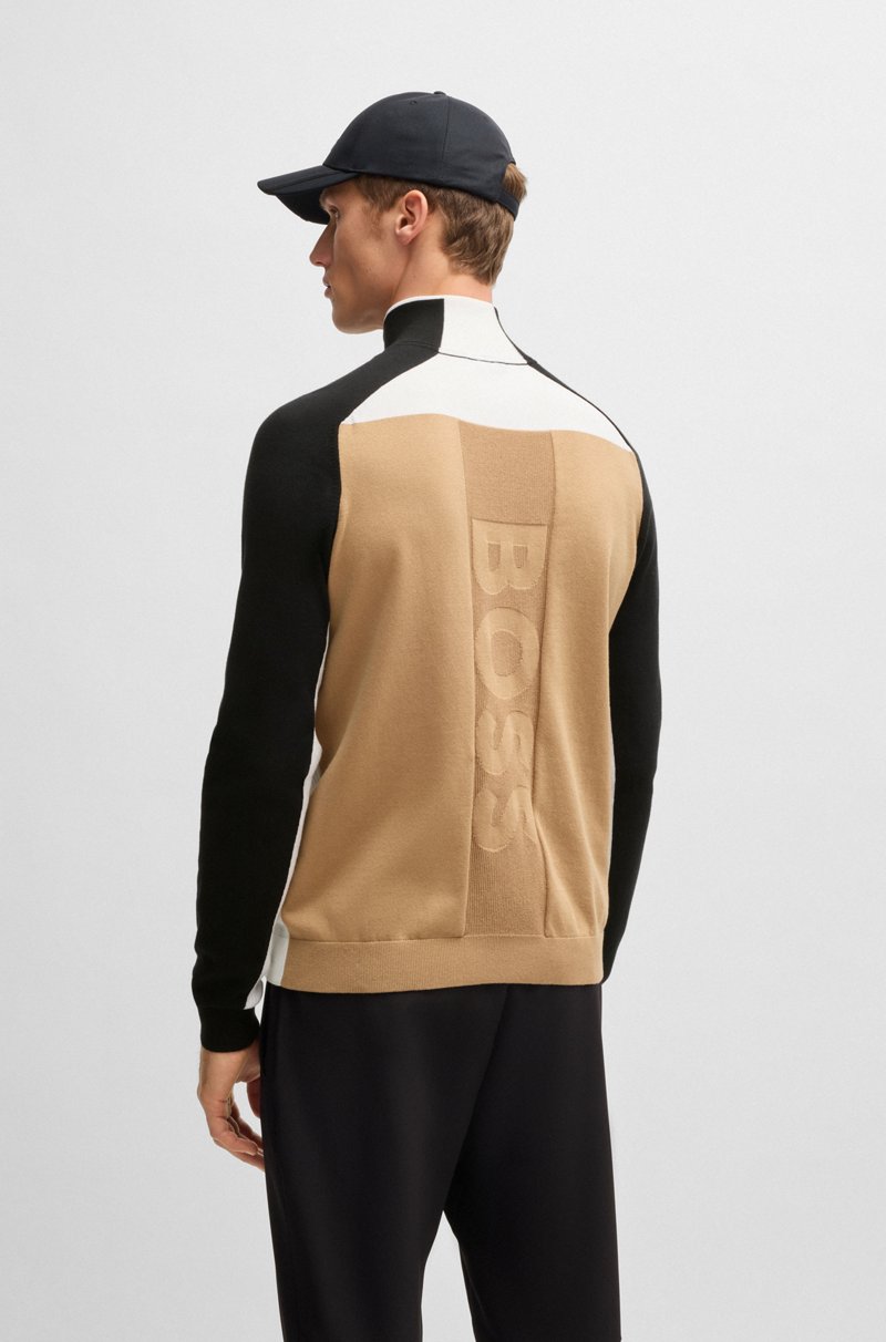 Hugo Boss Jersey regular fit de algodón con bloques de color Tienda
