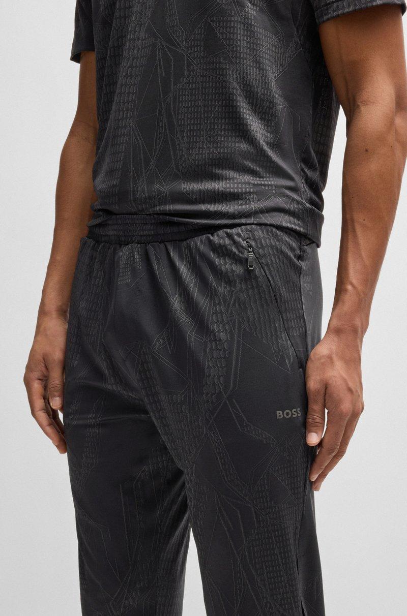 Hugo Boss Pantalones de chándal con estampado activo en tejido multielástico Mejor oferta