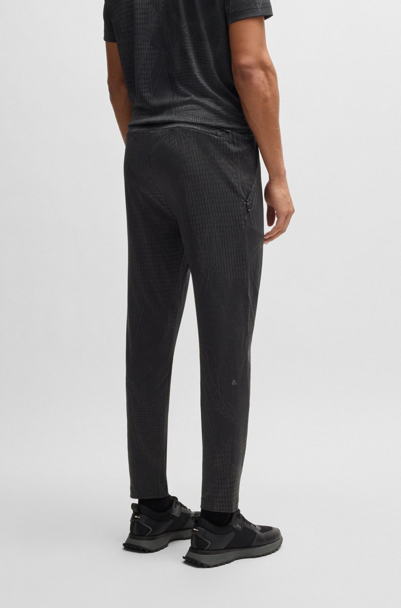 Hugo Boss Pantalones de chándal con estampado activo en tejido multielástico Mejor oferta