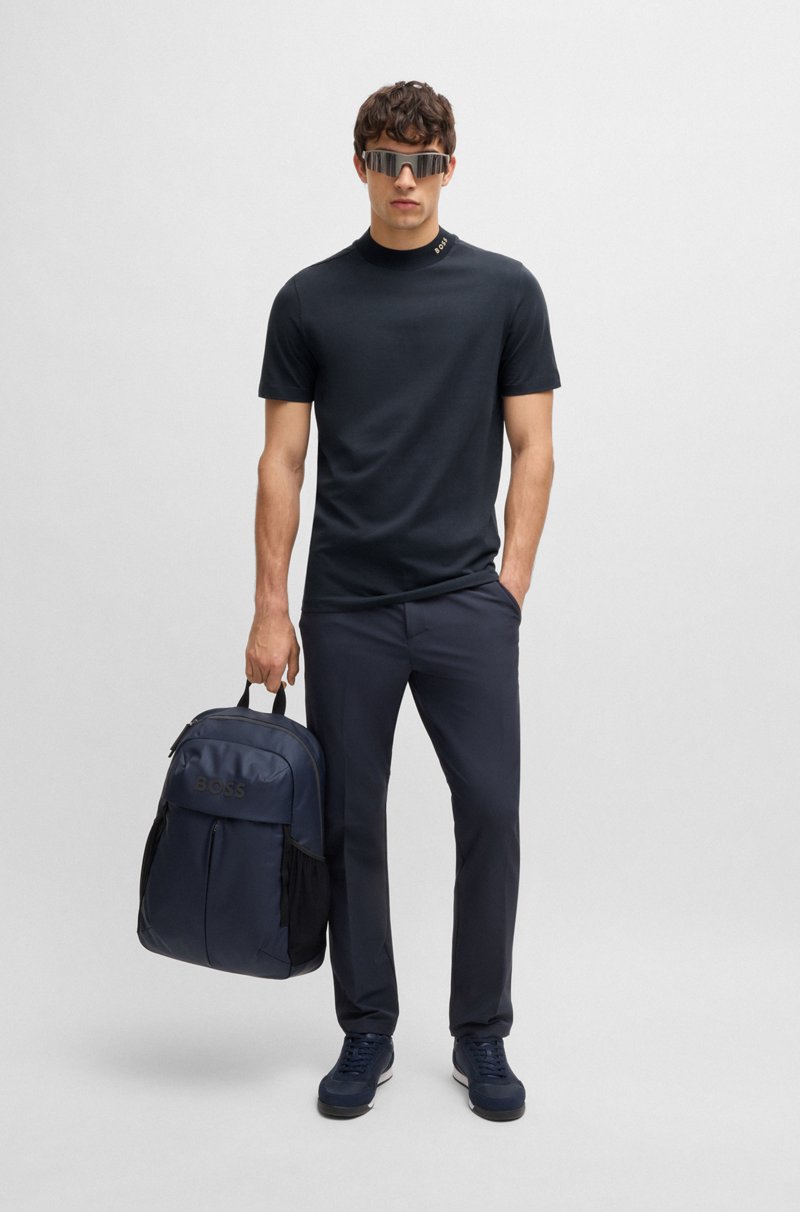 Hugo Boss Camiseta de algodón elástico con logotipo en el cuello COMPRAR AHORA