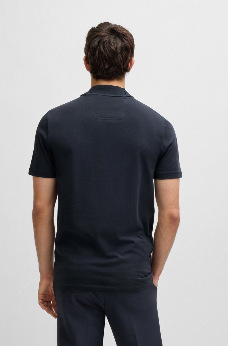 Hugo Boss Camiseta de algodón elástico con logotipo en el cuello COMPRAR AHORA