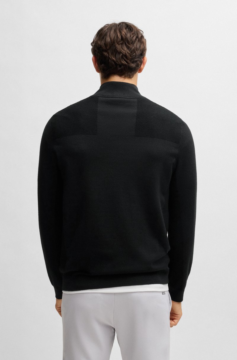 Hugo Boss Jersey con cremallera de la marca en tejido Dry-Flex Precio de fábrica
