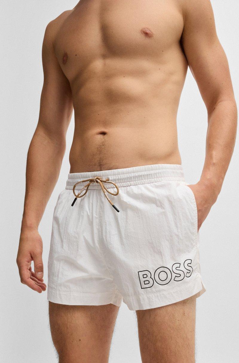 Hugo Boss Bañador tipo shorts en tejido de secado rápido con logo en contorno Solo hoy
