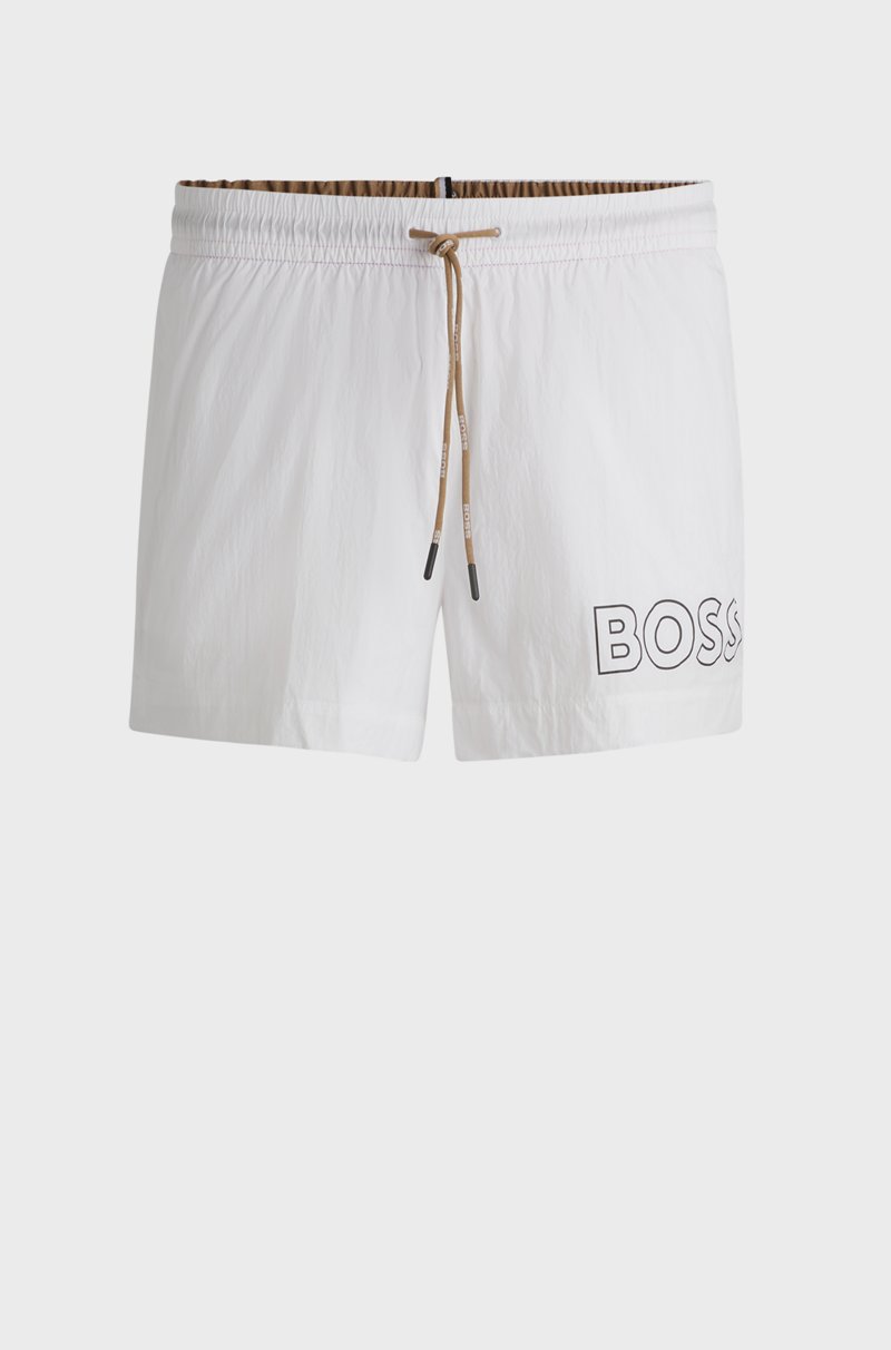 Hugo Boss Bañador tipo shorts en tejido de secado rápido con logo en contorno Solo hoy