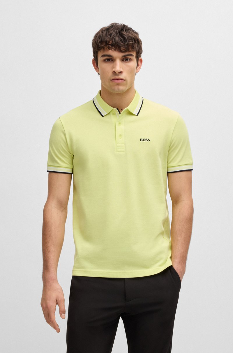 Hugo Boss Polo Paddy de piqué de algodón con logo en el reverso del cuello