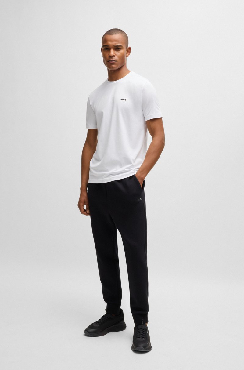 Hugo Boss Camiseta regular fit de algodón elástico con logo en contraste Solo queda un día