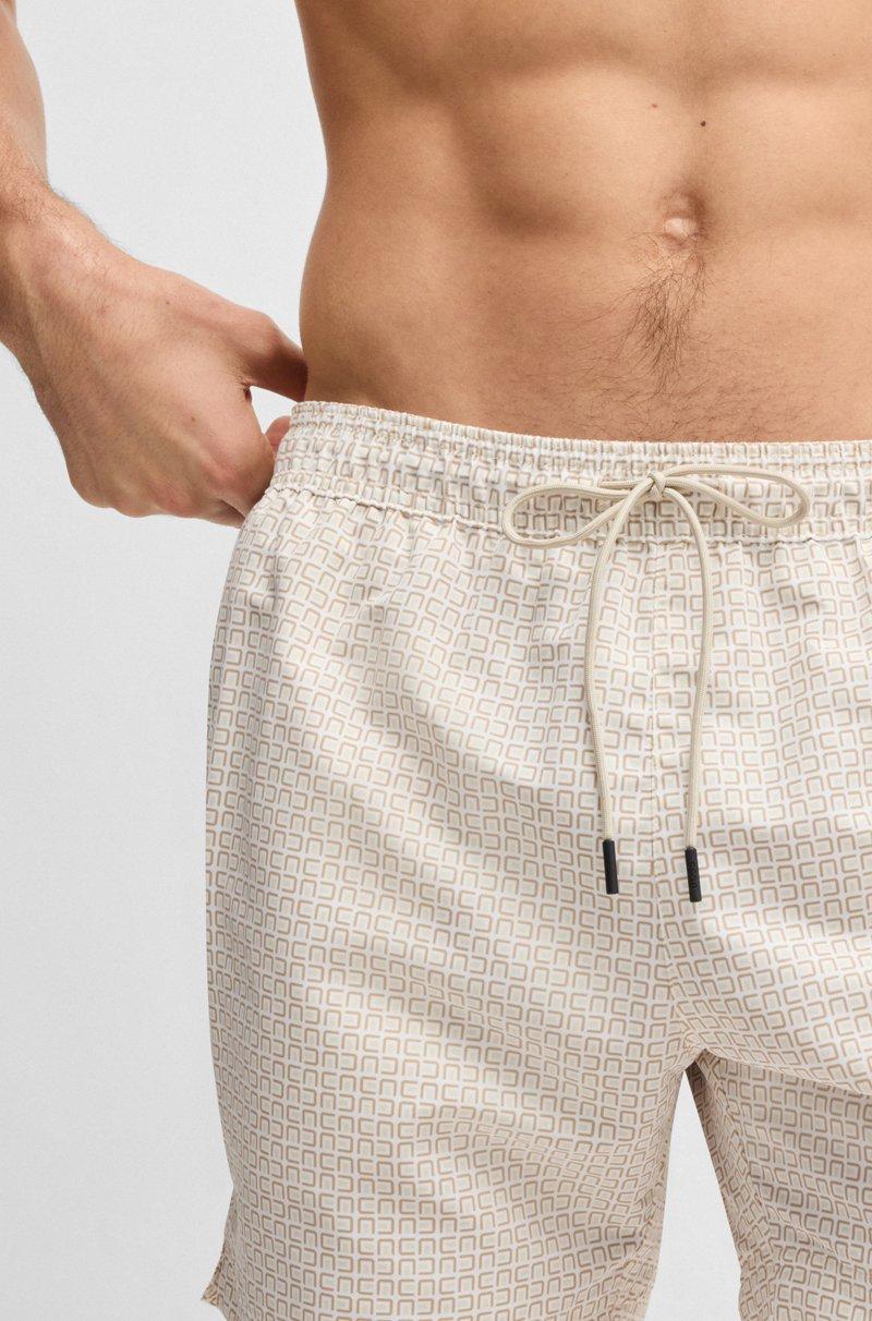 Hugo Boss Bañador con cordón en la cintura y estampado integral Superdescuento