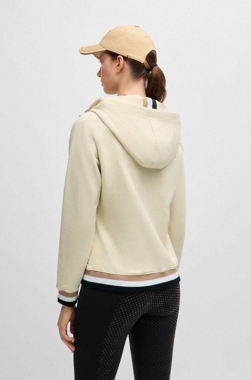 Hugo Boss Sudadera para equitación en algodón elástico italiano con capucha y cremallera Oferta exclusiva