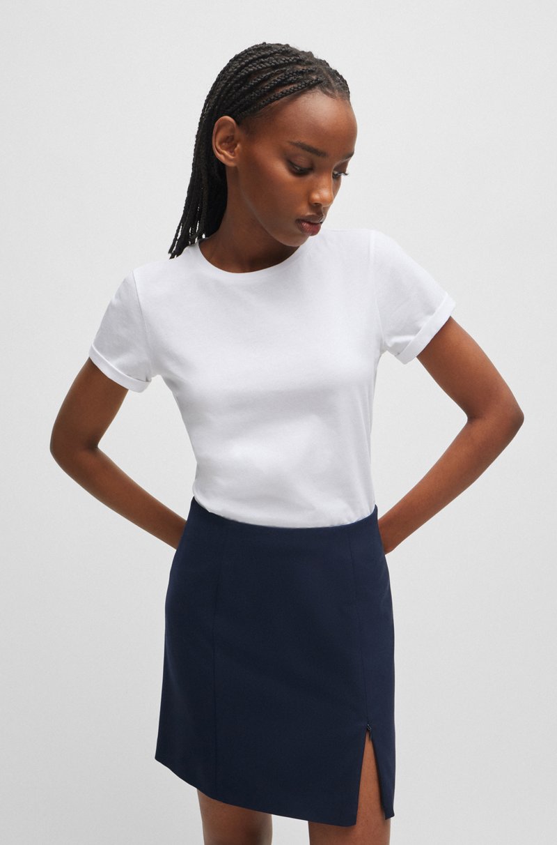 Hugo Boss Camiseta slim fit en algodón con logo estampado en la espalda