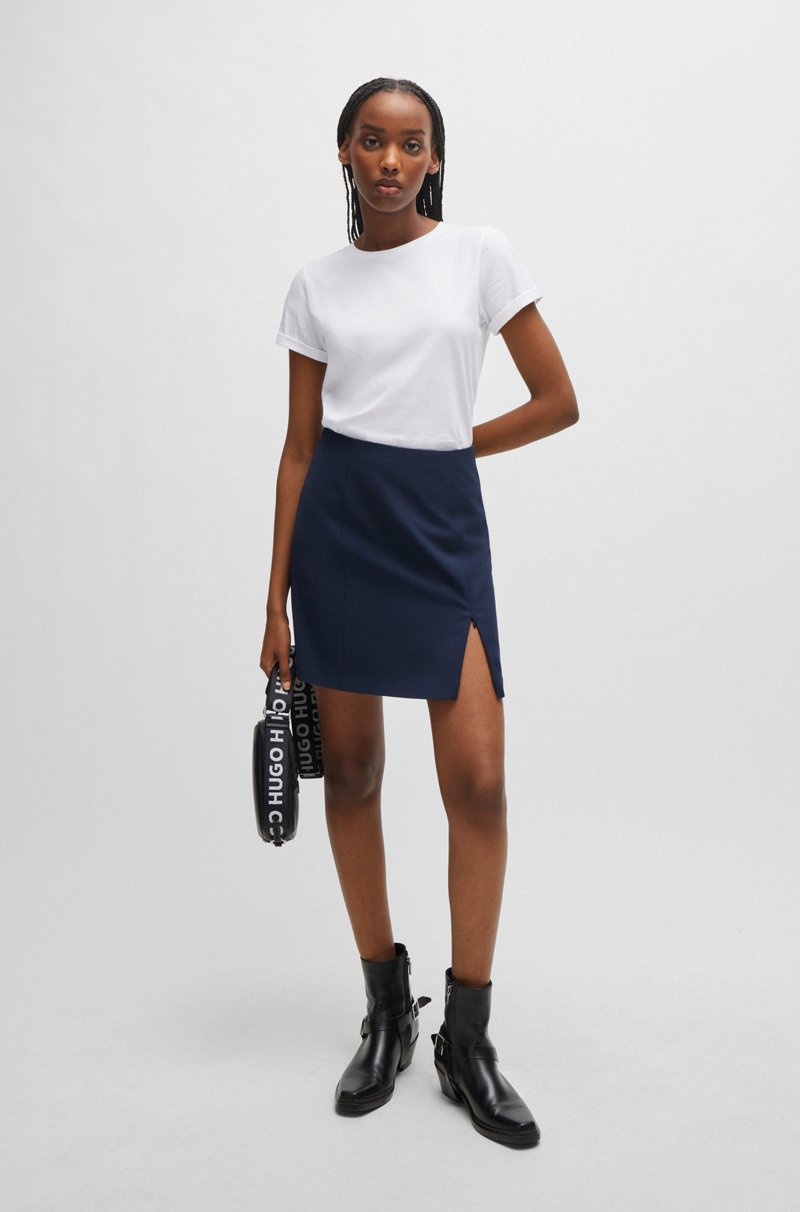 Hugo Boss Camiseta slim fit en algodón con logo estampado en la espalda Ofertas de temporada