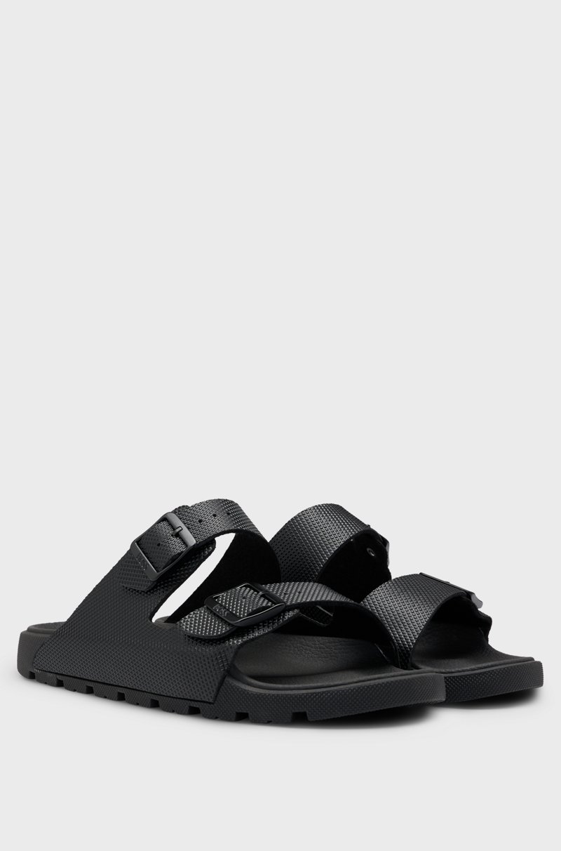 Hugo Boss Sandalias de dos tiras y empeines con estructura para todos los géneros