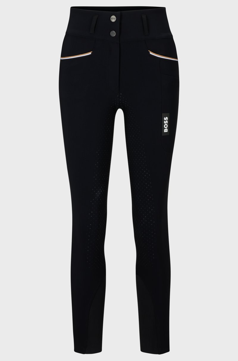 Hugo Boss Pantalones de equitación de material superelástico con agarre integral